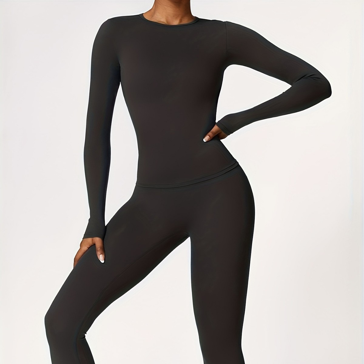Pilates & Yoga Unleashed Studio Tuckahoe - タイトフィットヨガスーツスリム長袖アウトドアランニングスポーツフィットネスウェア秋冬スポーツ女性用ピラティス