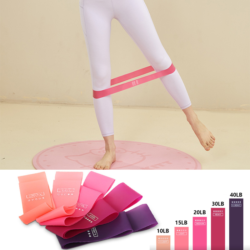 Pilates Yoga Ring Exercises - スポーツヨガレジスタンスループバンドボディービルワークアウトスクワットフィットネスエクササイズジムピラティス弾性フラットテンションロープリング