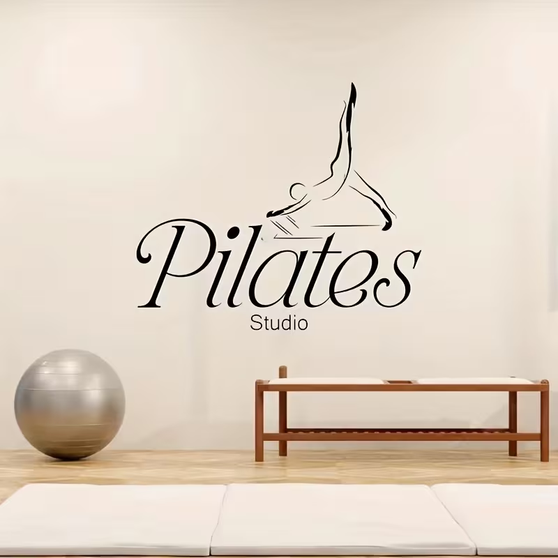 Pilates Yoga Quotes - ピラティススタジオステッカー ウォールデカール モチベーションを高めるヨガの言葉 ウォールステッカー ホームピラティスデコレーション