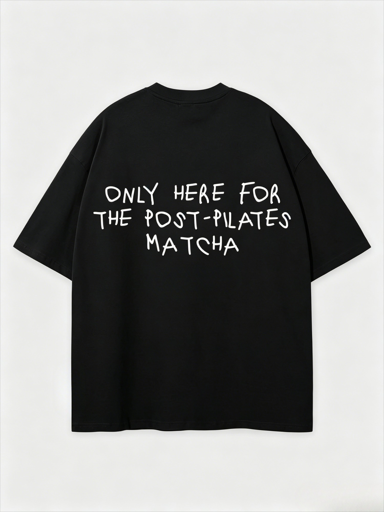 Pilates Yoga Quotes - 面白いポストピラティス抹茶引用Tシャツ男性女性ヨガフィットネスファンルーズフィットカジュアル日常着綿半袖シャツ