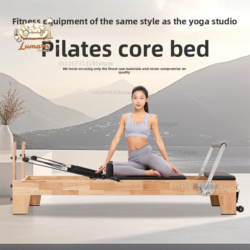 Pilates Yoga Video - ピラティス大型コアベッド5点セット、家庭用木製ヨガスタジオ、同型、商用プライベートトレーナー用、指導ビデオ付き