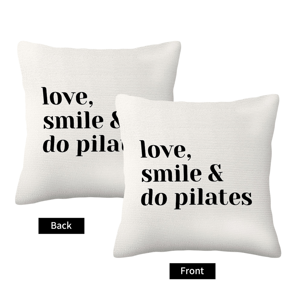 ラブスマイルドゥピラティス枕カバー、面白いフィットネス名言ク - Pilates Yoga Quotes のレビューと価格