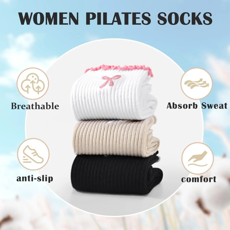 プロフェッショナルヨガソックス、コットンストラップシリコン滑 - Pilates & Yoga Unleashed Studio Tuckahoe のレビューと価格