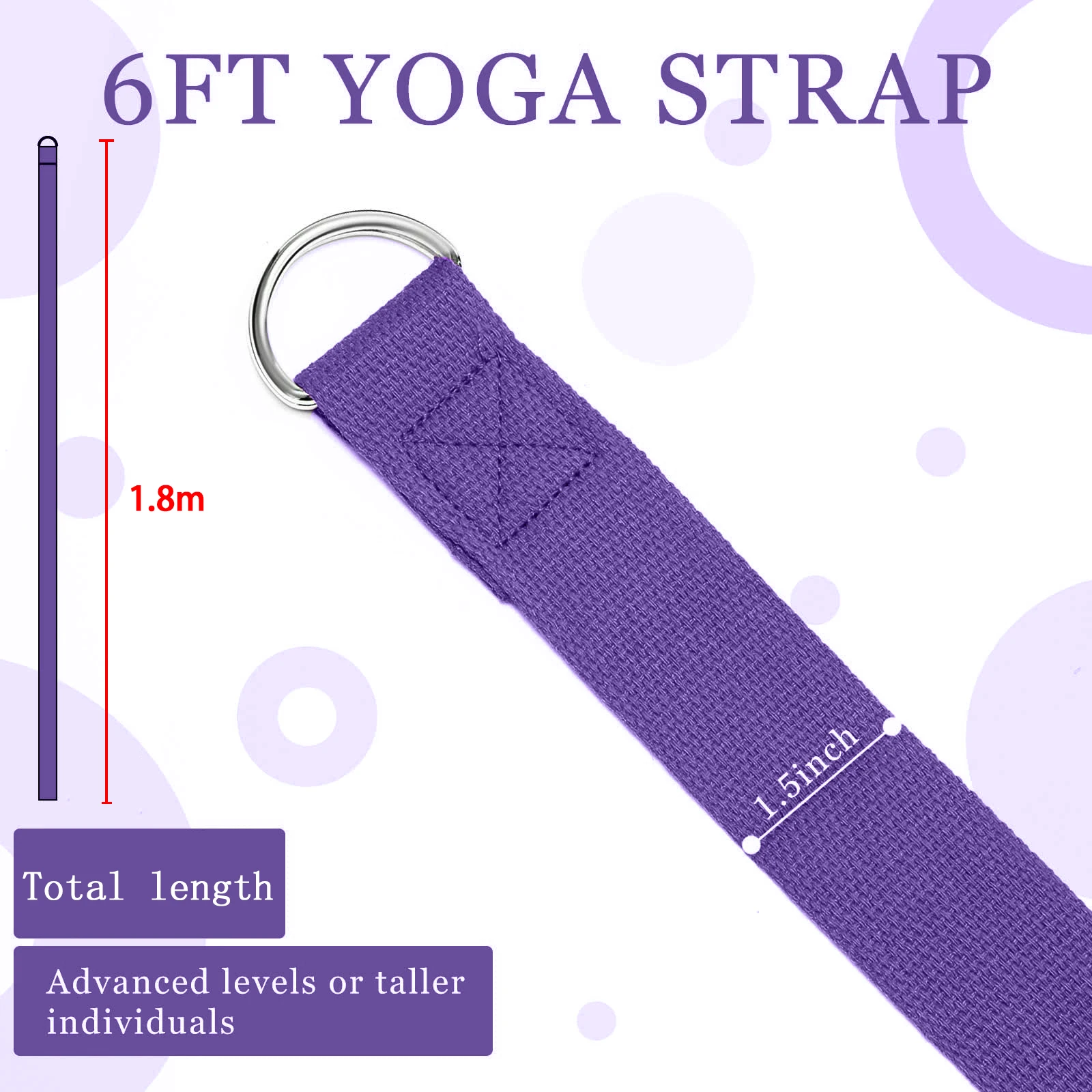 183*3.8 センチメートルヨガストラップ綿エクササイズヨ - Pilates Yoga Ring Exercises のレビューと価格