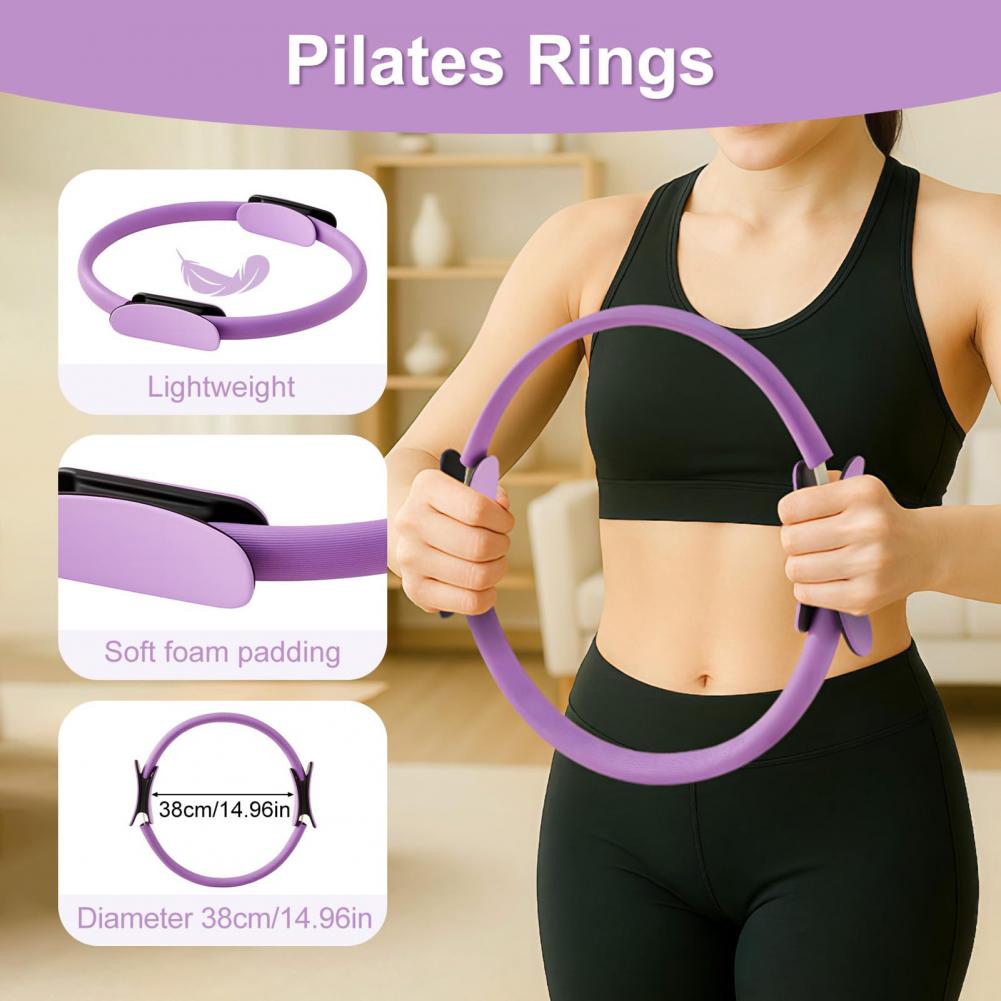 女性ヨガフィットネスリングサークルピラティス女性ガールエクサ - Pilates Yoga Ring Exercises のレビューと価格