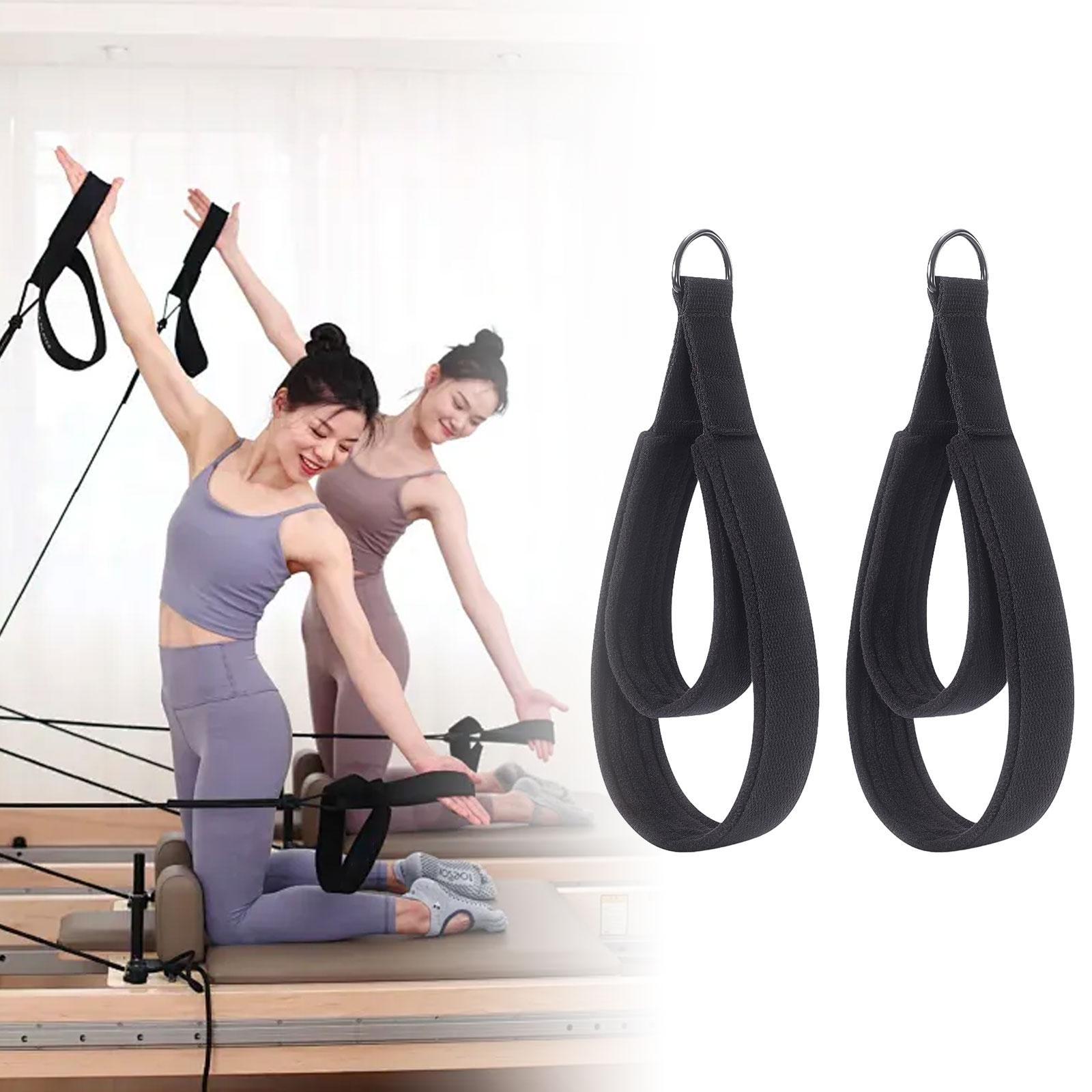 2x Dリングストラップ 滑り止めピラティスアクセサリー ジ - Pilates Yoga Ring Exercises のレビューと価格