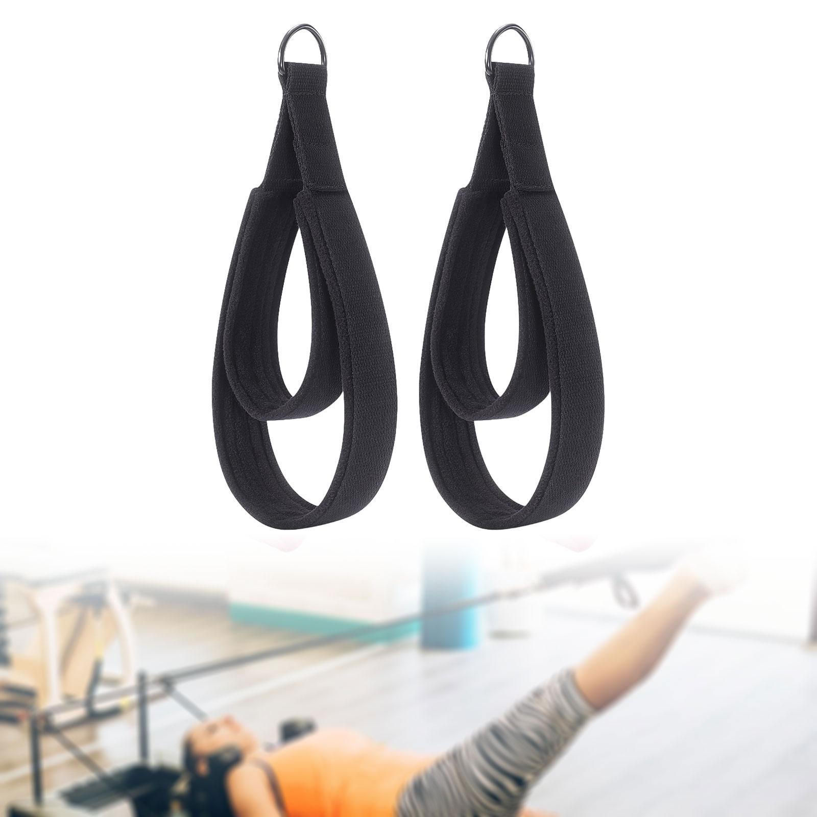 2x Dリングストラップ 滑り止めピラティスアクセサリー ジ - Pilates Yoga Ring Exercises のレビューと価格