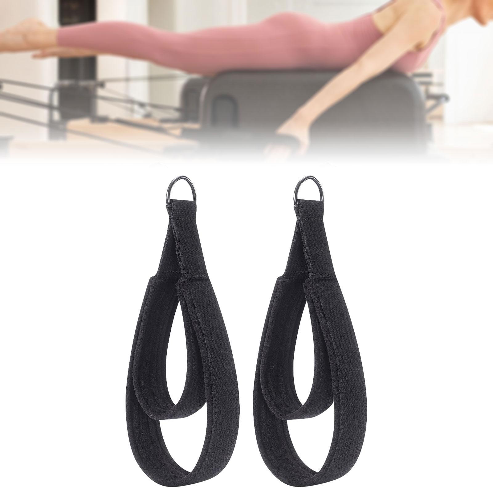 2x Dリングストラップ 滑り止めピラティスアクセサリー ジ - Pilates Yoga Ring Exercises のレビューと価格